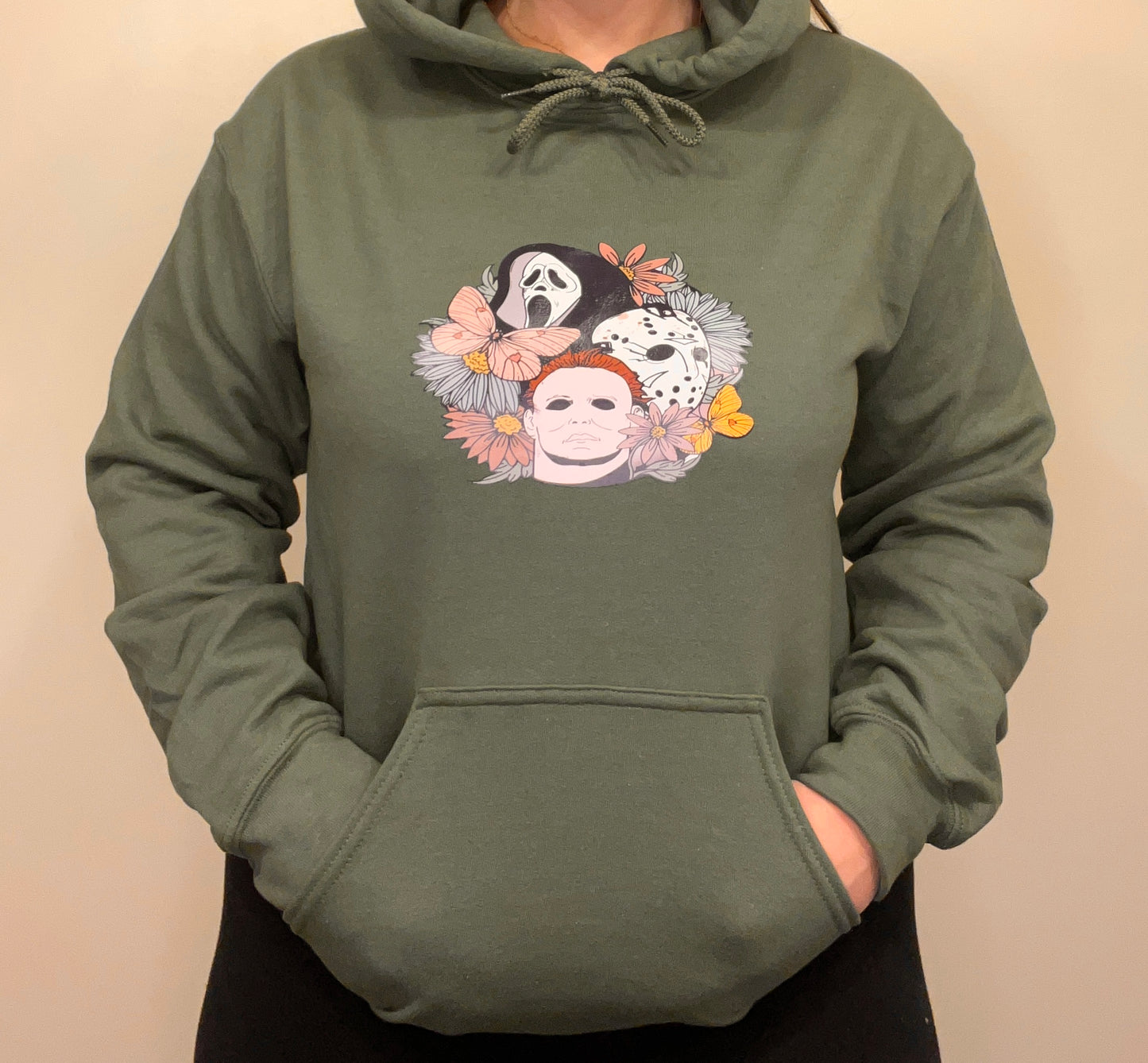 GHOSTFACE JASON & MICHAEL FLORAL DESIGN HOODIE